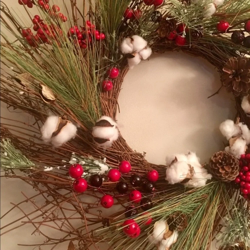 New Christmas Winter Farmhouse Twiggy Wreath